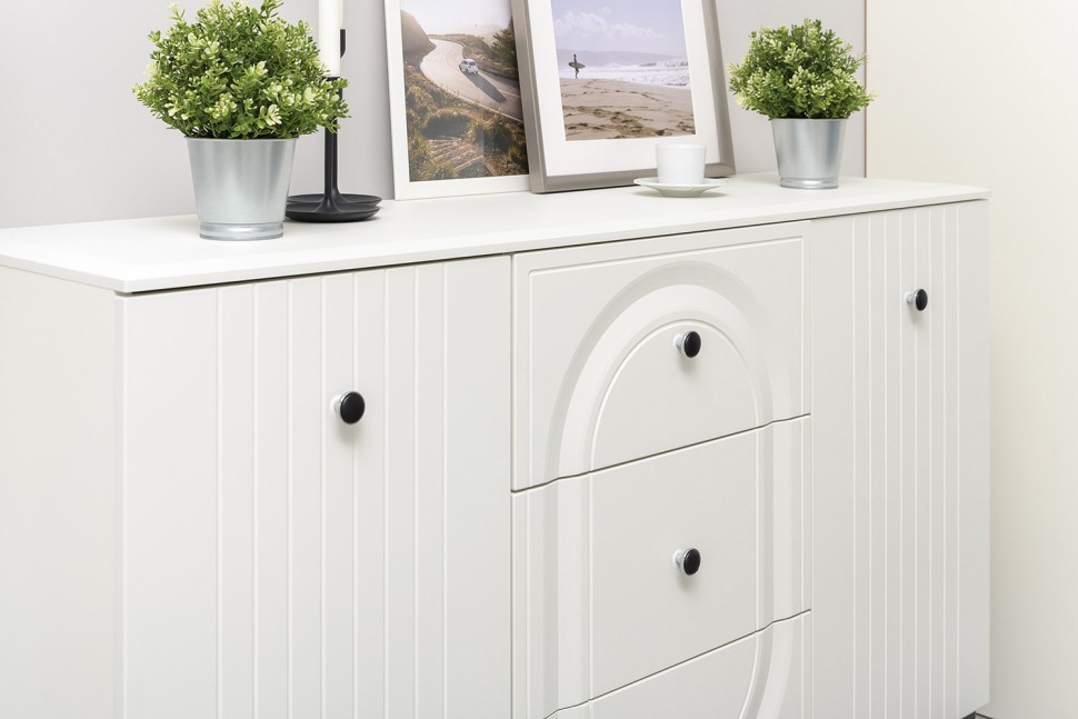 Валенсия Спальня № 18, цвет ЛДСП белый шагрень/МДФ белый шагрень/ткань велутто 19, ортопед есть, сп. м. 1600х2000 мм., б/м