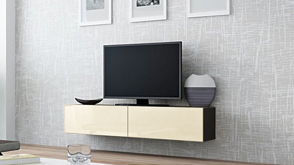 ТВ-тумба Виго малая МДФ Милонга MU-12 / Черный 0190