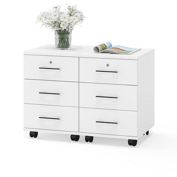 Две тумбы выкатных С-МД-3-02, цвет белый шагрень, ШхГхВ 80х45х59 см.