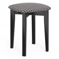 СНЯТО Табурет Мебель--24 Мерлин-2, цвет венге, обивка ткань рогожка корфу, ШхГхВ 35х35х48 см., продаётся собранным