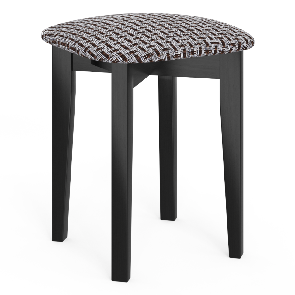 СНЯТО Табурет Мебель--24 Мерлин-2, цвет венге, обивка ткань рогожка корфу, ШхГхВ 35х35х48 см., продаётся собранным