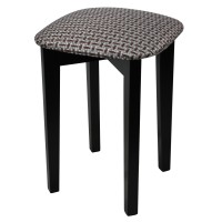 СНЯТО Табурет Мебель--24 Мерлин-2, цвет венге, обивка ткань рогожка корфу, ШхГхВ 35х35х48 см., продаётся собранным