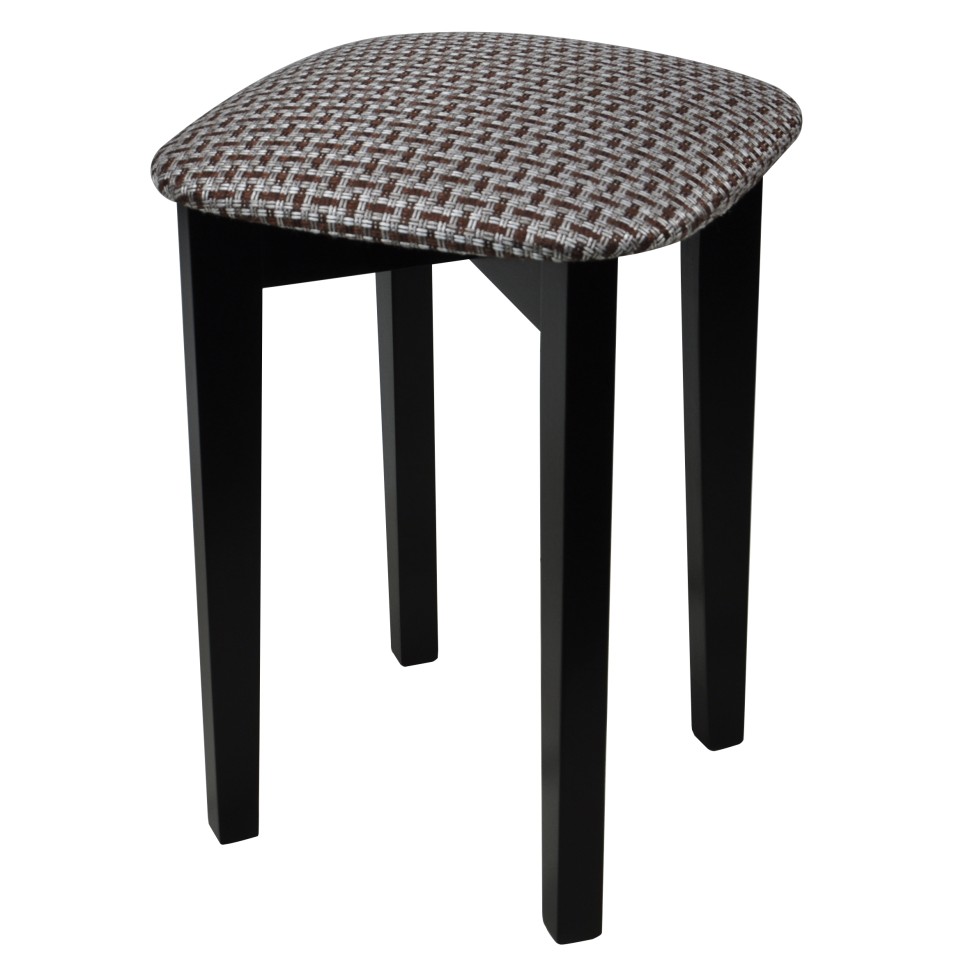 СНЯТО Табурет Мебель--24 Мерлин-2, цвет венге, обивка ткань рогожка корфу, ШхГхВ 35х35х48 см., продаётся собранным