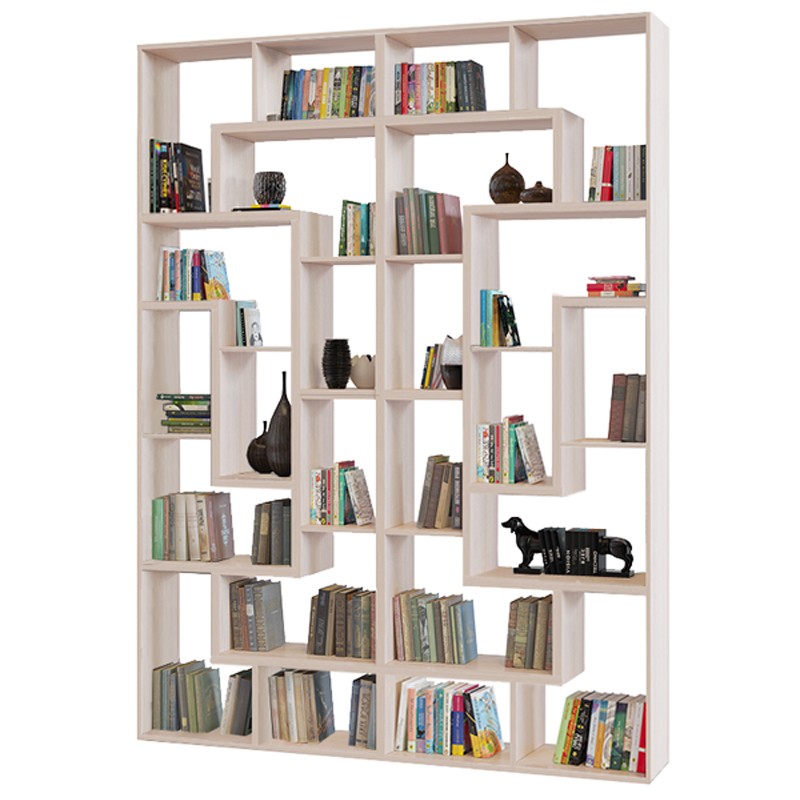 Стеллаж Сокол СПК-912, цвет белёный дуб, ШхГхВ 180х30х240 см.