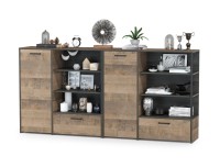 Трувор 13.307.01 Комод + 13.307.01 Комод, цвет дуб гранж песочный/интра, ШхГхВ 218х36,9х106,9 см., универсальная сборка