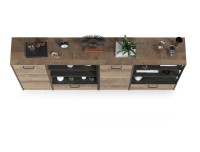 Трувор 13.307.01 Комод + 13.307.01 Комод, цвет дуб гранж песочный/интра, ШхГхВ 218х36,9х106,9 см., универсальная сборка