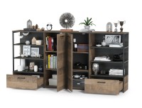 Трувор 13.307.01 Комод + 13.307.01 Комод, цвет дуб гранж песочный/интра, ШхГхВ 218х36,9х106,9 см., универсальная сборка