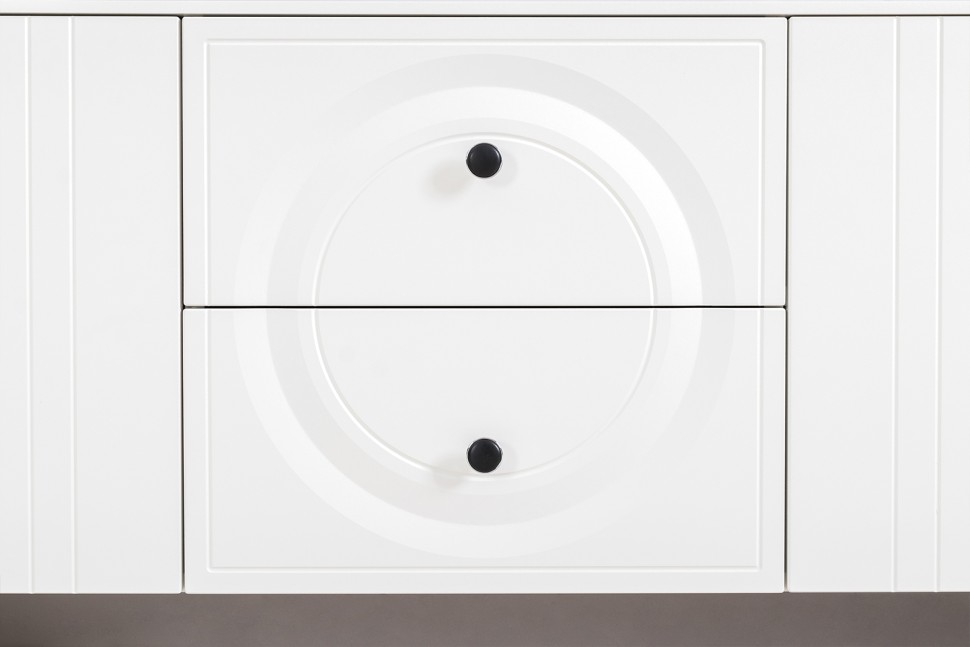 Валенсия Гостиная № 079, цвет ЛДСП белый шагрень/МДФ белый шагрень, ШхГхВ 321,2х38,3х225,2 см., универсальная сборка