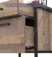 Трувор 13.290 Тумба прикроватная, цвет дуб гранж песочный/интра, ШхГхВ 50х36,6х54,4 см.