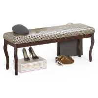 СНЯТО Банкетка Мебель--24 Вента-2, цвет орех, обивка ткань руми 812/8, ШхГхВ 120х36х49 см., продаётся в разобранном виде