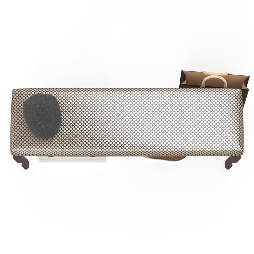 СНЯТО Банкетка Мебель--24 Вента-2, цвет орех, обивка ткань руми 812/8, ШхГхВ 120х36х49 см., продаётся в разобранном виде