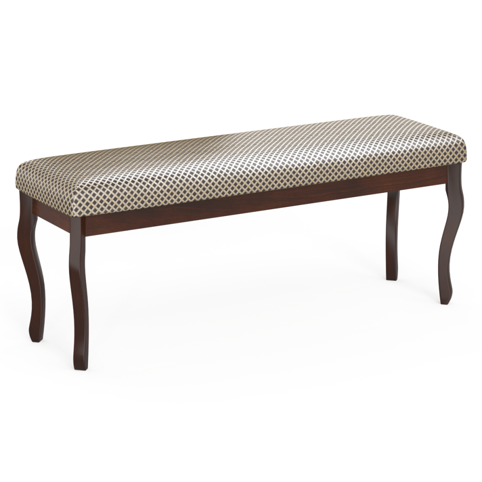 СНЯТО Банкетка Мебель--24 Вента-2, цвет орех, обивка ткань руми 812/8, ШхГхВ 120х36х49 см., продаётся в разобранном виде