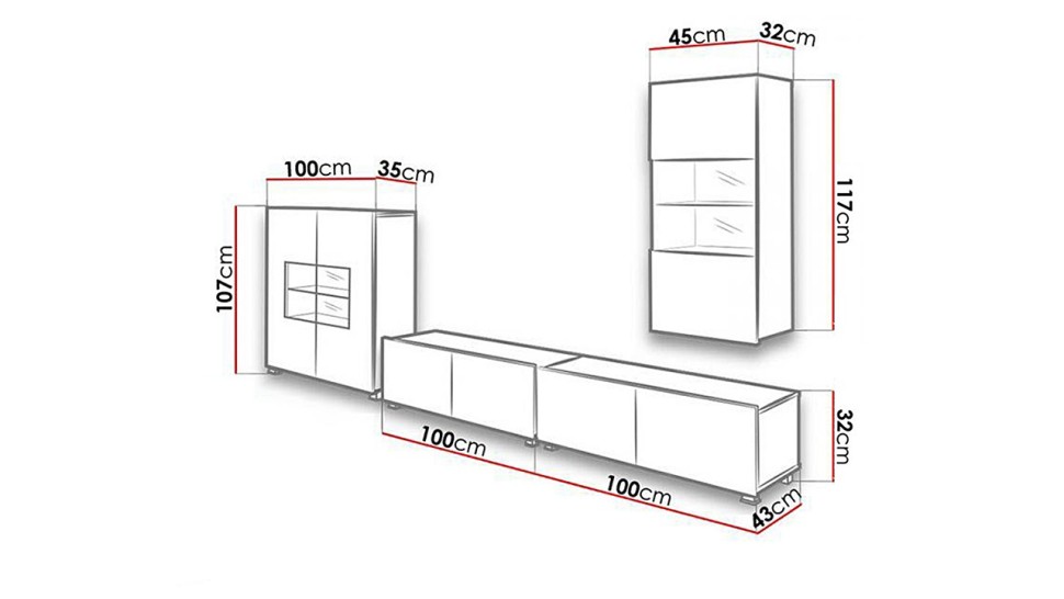 Модульная гостиная Порту 22 МДФ