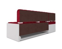 Ганновер Левый угол (Кордрой красный) 208х82х133 см