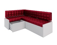 Ганновер Левый угол (Кордрой красный) 208х82х133 см