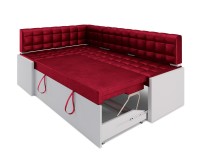 Ганновер Левый угол (Кордрой красный) 208х82х133 см