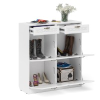 Прихожая П-6 Тумба для обуви 2 секции + Тумба для обуви 2 секции, цвет белая шагрень/фасады МДФ белое дерево фрезеровка ромб, ШхГхВ 100х35х108,3 см