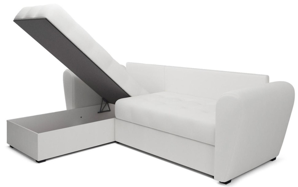 Амстердам угловой экокожа черный