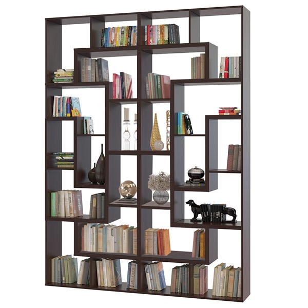 Стеллаж Сокол СПК-912, цвет венге, ШхГхВ 180х30х240 см.