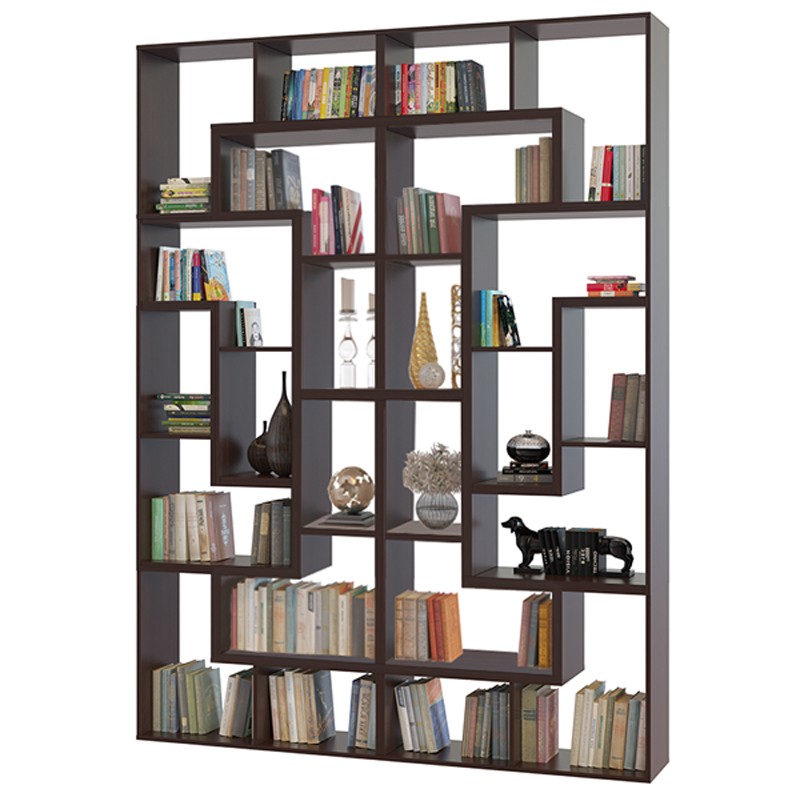 Стеллаж Сокол СПК-912, цвет венге, ШхГхВ 180х30х240 см.