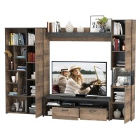 Трувор Гостиная 019, цвет дуб гранж песочный/интра, ШхГхВ 287,6х45,4х210 см., универсальная сборка