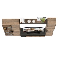 Трувор Гостиная 019, цвет дуб гранж песочный/интра, ШхГхВ 287,6х45,4х210 см., универсальная сборка