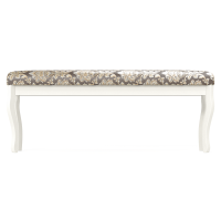 СНЯТО Банкетка Мебель--24 Вента-2, цвет слоновая кость, обивка ткань вензель, ШхГхВ 120х36х49 см., продаётся в разобранном виде