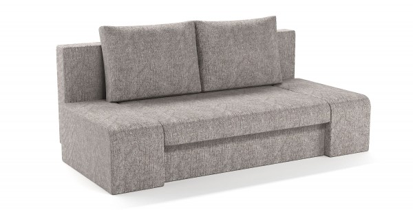 Диван прямой Сан Ремо Делюкс еврокнижка серая рогожка