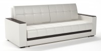 Диван прямой Атланта Next еврокнижка белая экокожа