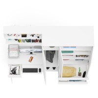 Мори Стол компьютерный МС-1 левый + Шкаф МШ1200.1 + Полка 900, цвет белый, ШхГхВ 210,4х50,4х209,6 см., НЕ универсальная сборка