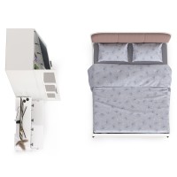 СНЯТО НСН Валенсия Спальня № 22, цвет ЛДСП белый шагрень/МДФ белый шагрень/ткань велутто 19, ортопед есть, сп. м. 1600х2000 мм., б/м