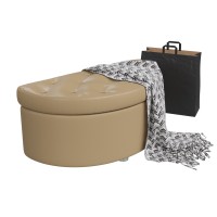 Банкетка 6-5115ксм Луна, искусственная кожа кофе с молоком (кофе с молоком NEXT), ШхГхВ 83х41х43 см.