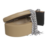 Банкетка 6-5115ксм Луна, искусственная кожа кофе с молоком (кофе с молоком NEXT), ШхГхВ 83х41х43 см.