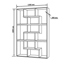 Стеллаж Сокол СПК-96, цвет дуб делано, ШхГхВ 120х30х180 см.