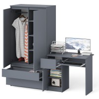 Мори Стол компьютерный МС-1 левый + Шкаф МШ900.1, цвет графит, ШхГхВ 180,4х50,4х179,6 см., выдвижной ящик слева, НЕ универсальная сборка
