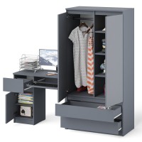 Мори Стол компьютерный МС-1 левый + Шкаф МШ900.1, цвет графит, ШхГхВ 180,4х50,4х179,6 см., выдвижной ящик слева, НЕ универсальная сборка