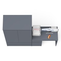 Мори Стол компьютерный МС-1 левый + Шкаф МШ900.1, цвет графит, ШхГхВ 180,4х50,4х179,6 см., выдвижной ящик слева, НЕ универсальная сборка