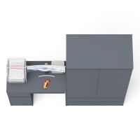 Мори Стол компьютерный МС-1 левый + Шкаф МШ900.1, цвет графит, ШхГхВ 180,4х50,4х179,6 см., выдвижной ящик слева, НЕ универсальная сборка