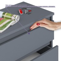 Мори Стол компьютерный МС-1 левый + Шкаф МШ900.1, цвет графит, ШхГхВ 180,4х50,4х179,6 см., выдвижной ящик слева, НЕ универсальная сборка