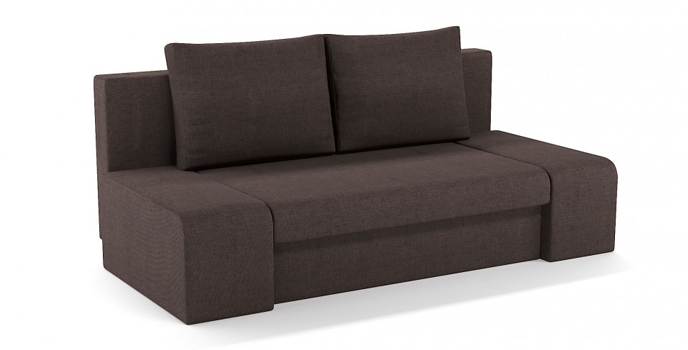 Диван прямой Сан Ремо Делюкс еврокнижка коричневая рогожка