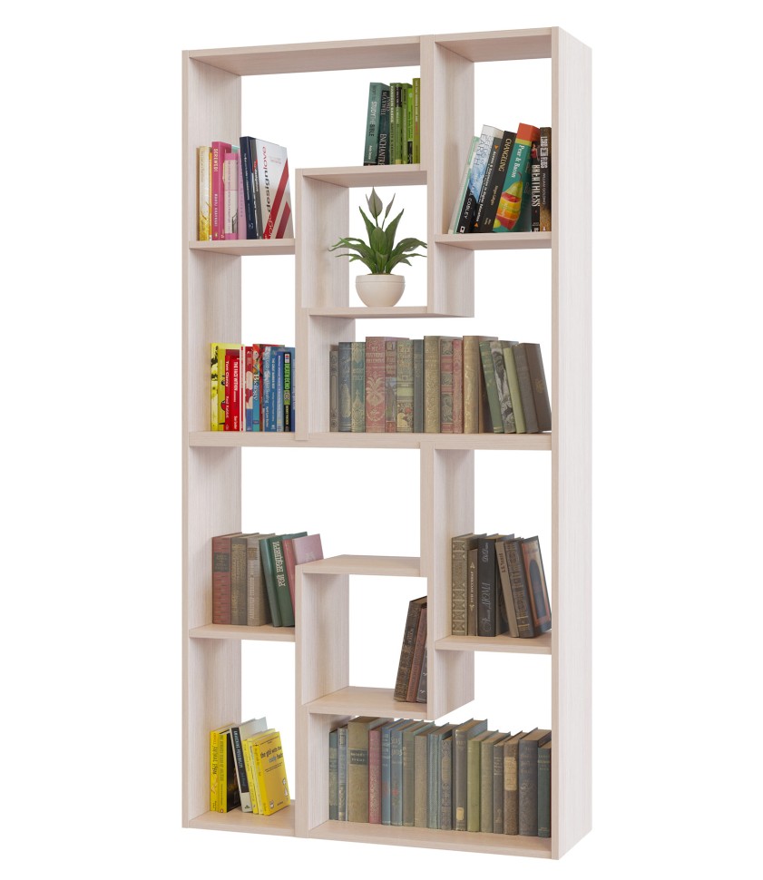 СНЯТО Стеллаж Сокол СПК-94, цвет белёный дуб, ШхГхВ 90х30х180 см. или 120х30х180 см.