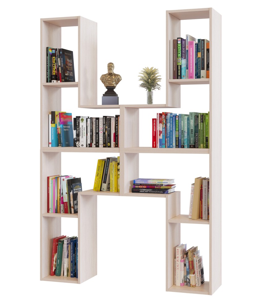 СНЯТО Стеллаж Сокол СПК-94, цвет белёный дуб, ШхГхВ 90х30х180 см. или 120х30х180 см.