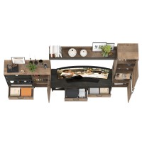 Трувор Гостиная 021, цвет дуб гранж песочный/интра, ШхГхВ 303,6х45,4х210 см., универсальная сборка