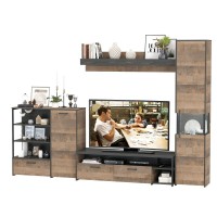 Трувор Гостиная 021, цвет дуб гранж песочный/интра, ШхГхВ 303,6х45,4х210 см., универсальная сборка