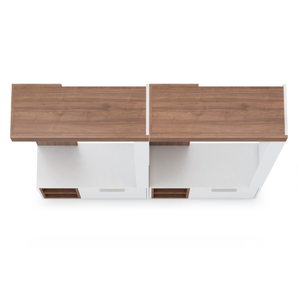 СНЯТО Лайт Прихожая комплектация № 5, цвет орех селект каминный/белый премиум, ШхГхВ 158х32,1х190 см., НЕ универсальная сборка