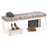 СНЯТО Банкетка Мебель--24 Вента-2, цвет слоновая кость, обивка ткань лалик персик, ШхГхВ 120х36х49 см., продаётся в разобранном виде