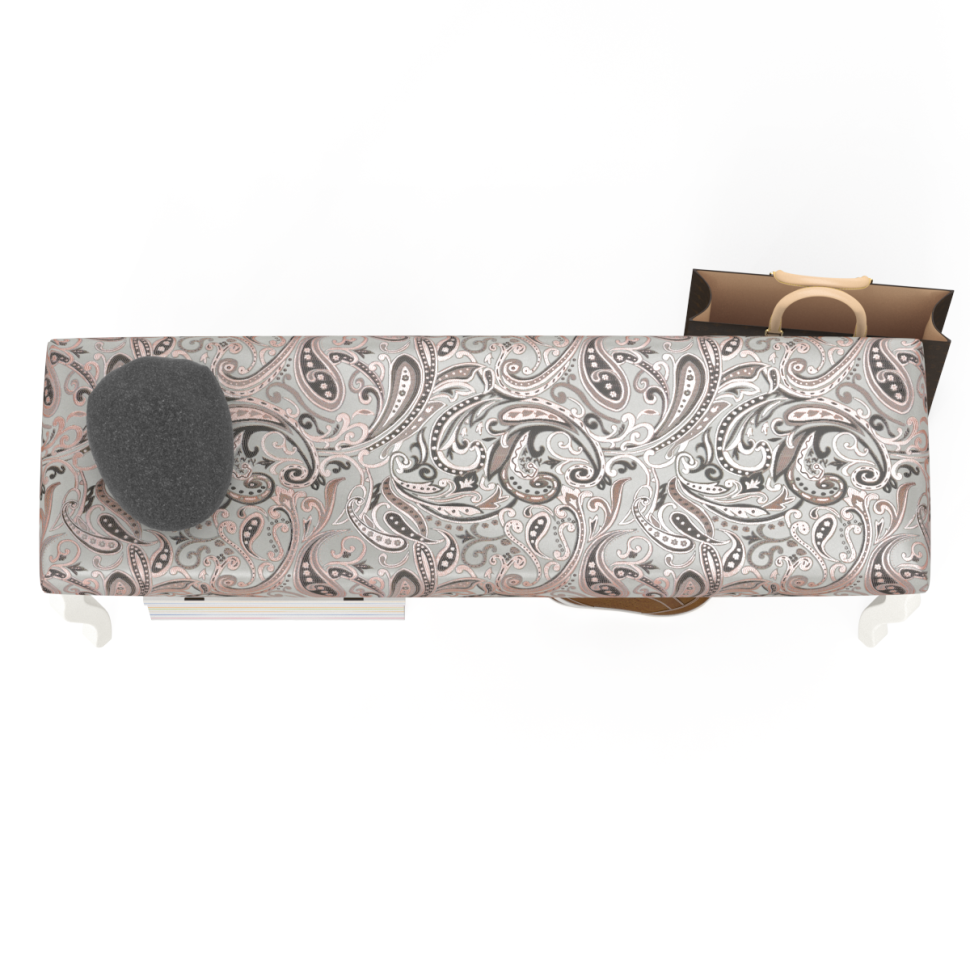 СНЯТО Банкетка Мебель--24 Вента-2, цвет слоновая кость, обивка ткань лалик персик, ШхГхВ 120х36х49 см., продаётся в разобранном виде