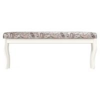 СНЯТО Банкетка Мебель--24 Вента-2, цвет слоновая кость, обивка ткань лалик персик, ШхГхВ 120х36х49 см., продаётся в разобранном виде