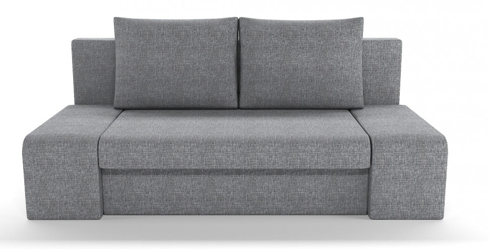 Диван прямой Сан Ремо Делюкс еврокнижка серая рогожка