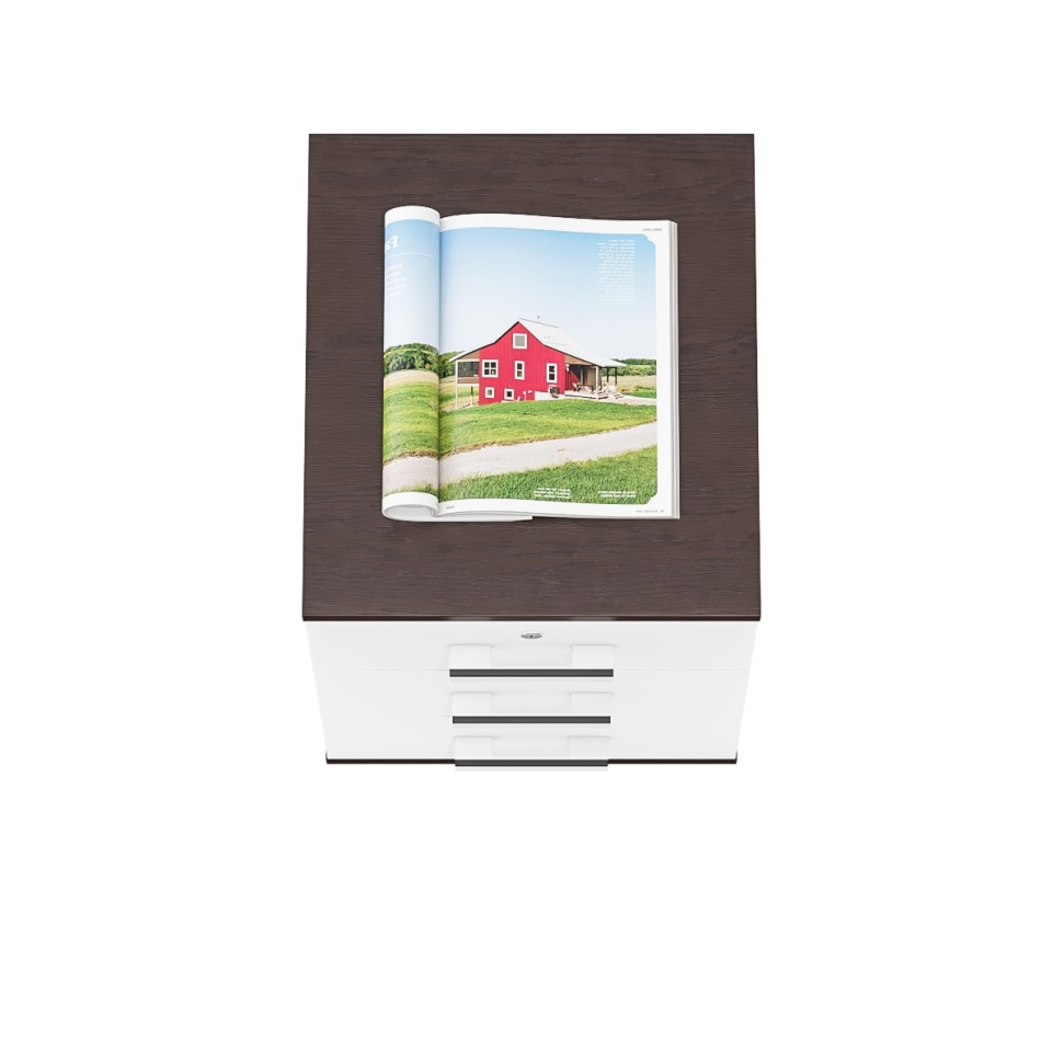 Тумба выкатная С-МД-3-02, цвет венге/белый шагрень, ШхГхВ 40х45х59 см.